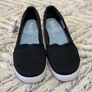 Black Keds, size 6.5, never worn